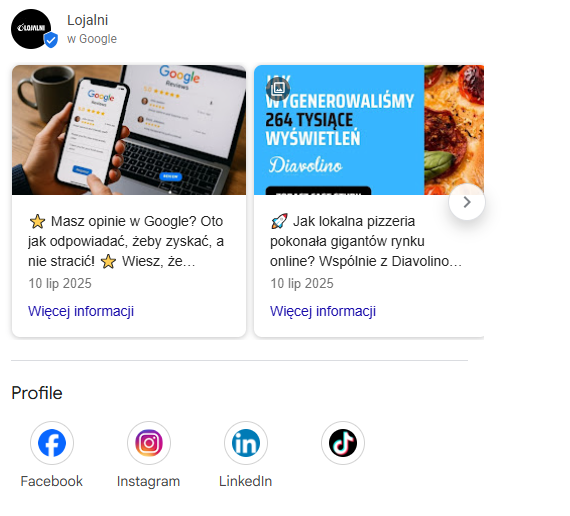 Agencja SEO Lojalni Dowiedz się, czym dokładnie jest wizytówka Google Moja Firma i jak ją pozycjonować, by budować widoczność w organicznych wynikach wyszukiwania, a także ruch w stacjonarnym sklepie.